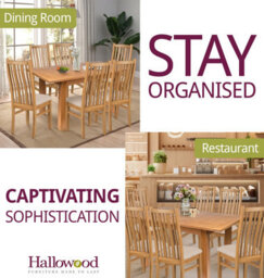 Hallowood Furniture Camberley Oak Butterfly Extending Dining Table With 6 Premium Oak Chairs With Beige Seat Pad - thumbnail 6