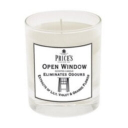 Price's Prices Scented Open Window Candle Eliminates Odours Lily, Violet & Orange Flower