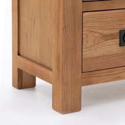 Zelah Oak 2 Over 3 Chest Of Drawers Fully Assembled - By Roseland Furniture - thumbnail 4