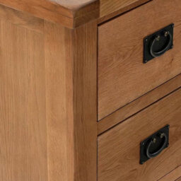 Zelah Oak 2 Over 3 Chest Of Drawers Fully Assembled - By Roseland Furniture - thumbnail 5