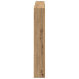 Berkfield Headboard Cabinet With Led Artisan Oak 140X17X102 Cm - thumbnail 8