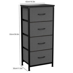 4 Drawer Fabric Chest Of Drawers Bedroom Dresser Storage Cabinet Organizer Unit - thumbnail 2