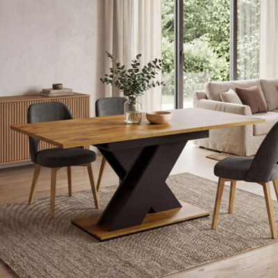 Levede Extendable Dining Table Wooden 120 To 160Cm For 4 To 6 Seats - image 1