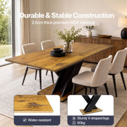 Levede Extendable Dining Table Wooden 120 To 160Cm For 4 To 6 Seats - thumbnail 7