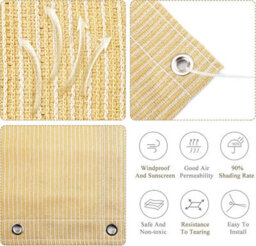Beige 3X3M Shade Sail Uv Resistant - thumbnail 2