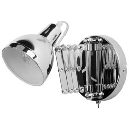 Beliani Set Of 2 Silver Metal Wall Lamps With Adjustable Swing Arm And Swivelling Shade - thumbnail 4