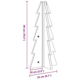 Berkfield Wooden Christmas Tree For Decoration Wax Brown 49 Cm Solid Wood Pine - thumbnail 8