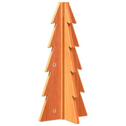 Berkfield Wooden Christmas Tree For Decoration Wax Brown 49 Cm Solid Wood Pine - thumbnail 5
