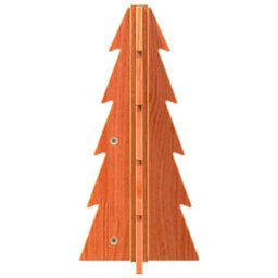 Berkfield Wooden Christmas Tree For Decoration Wax Brown 49 Cm Solid Wood Pine - thumbnail 4