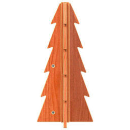 Berkfield Wooden Christmas Tree For Decoration Wax Brown 49 Cm Solid Wood Pine - thumbnail 3