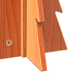 Berkfield Wooden Christmas Tree For Decoration Wax Brown 49 Cm Solid Wood Pine - thumbnail 6