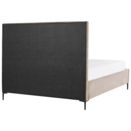 Beliani Ottoman Bed Velvet Sezanne 160 X 200 Cm (Eu King Size) Taupe - thumbnail 7