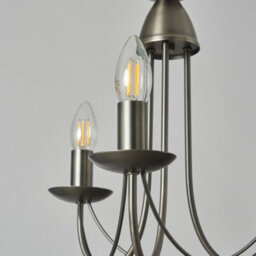 Litecraft Sally 3 Light Traditional Style Chandelier - Pewter - thumbnail 5