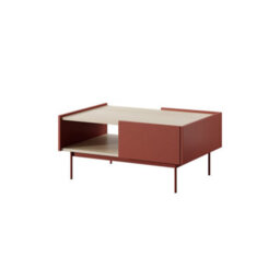 Arte Sleek Clay Red Coffee Table (H450mmw970mm D650mm) - Living Room Furniture With Practical Drawers - thumbnail 2