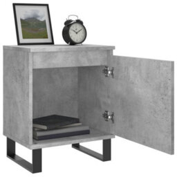 Berkfield Bedside Cabinets 2 Pcs Concrete Grey 40X30X50 Cm Engineered Wood - thumbnail 4
