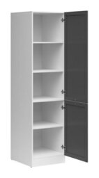 Impact Furniture Kitchen Larder Unit Tall Slim Pantry Cabinet Cupboard 500mm Shaker Dark Grey Right Storage Junona - thumbnail 5