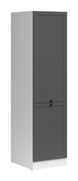 Impact Furniture Kitchen Larder Unit Tall Slim Pantry Cabinet Cupboard 500mm Shaker Dark Grey Right Storage Junona - thumbnail 4