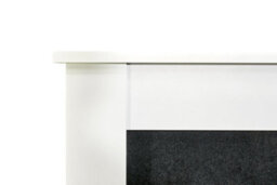 Adam Buxton Fireplace In Pure White & Black Granite Stone, 48 Inch - thumbnail 3