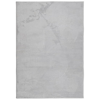 Berkfield Modern Rug Iza Short Pile Scandinavian Look Grey 160X230 Cm