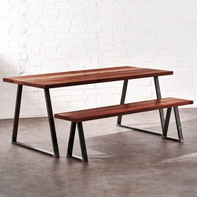 Timber Foundry Trapezium Leg Dining Table 10-12 Seater, Dark Walnut - image 1