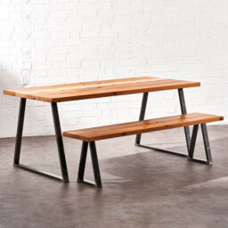 Timber Foundry Trapezium Leg Dining Table 10-12 Seater, Dark Walnut - thumbnail 2