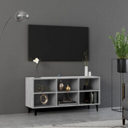 Berkfield Industrial Tv Cabinet With Metal Legs Concrete Grey 103.5X30X50 Cm - thumbnail 2