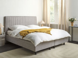 Beliani Adjustable Bed Fabric Castellan 180 X 200 Cm (Eu Super King) Light Grey - thumbnail 2