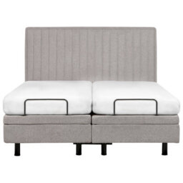 Beliani Adjustable Bed Fabric Castellan 180 X 200 Cm (Eu Super King) Light Grey - thumbnail 6