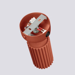 Luminosa Lighting Luminosa Karbon Minimalist Single Wall Spotlight Red Ochre With Switch - thumbnail 5