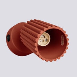 Luminosa Lighting Luminosa Karbon Minimalist Single Wall Spotlight Red Ochre With Switch - thumbnail 6