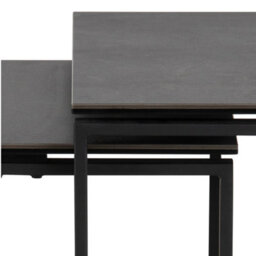 Wyld Haus Frederikssund Set Of 3 Black Ceramic Nesting Coffee Tables - thumbnail 7