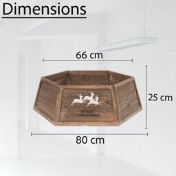 Shatchi 31.5Inch Christmas Tree Skirt Foldable Wooden Box Tree Stand Base Cover Tree For Tree Decorations - thumbnail 3