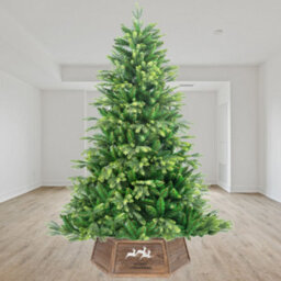 Shatchi 31.5Inch Christmas Tree Skirt Foldable Wooden Box Tree Stand Base Cover Tree For Tree Decorations - thumbnail 2