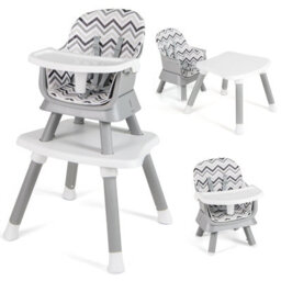 Costway 6-In-1 Baby High Chair Infant Feeding Chair Kids Stool W/removable Tray & Cushion - thumbnail 1