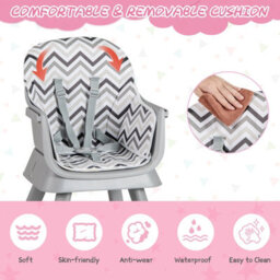 Costway 6-In-1 Baby High Chair Infant Feeding Chair Kids Stool W/removable Tray & Cushion - thumbnail 6