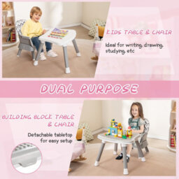 Costway 6-In-1 Baby High Chair Infant Feeding Chair Kids Stool W/removable Tray & Cushion - thumbnail 9