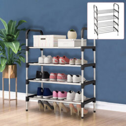 Living And Home 4 Tiers Shoe Rack Shoe Storage Organizer Space Saving Storage Shelf - thumbnail 4