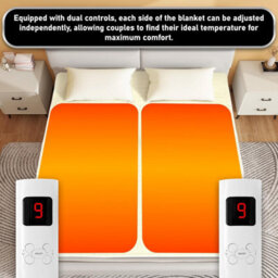 Sweet Dreams King Size Electric Heated Blanket Mattress Soft Fleece Throw 9 Heat And 9 Timer Settings Dual Controller Washable - thumbnail 2