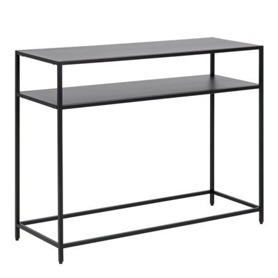 Furniture To Go Newcastle Console Table With Open Shelf In Matt Black - image 1