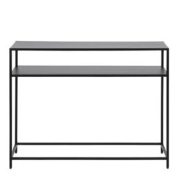 Furniture To Go Newcastle Console Table With Open Shelf In Matt Black - thumbnail 2
