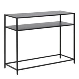 Furniture To Go Newcastle Console Table With Open Shelf In Matt Black - thumbnail 1