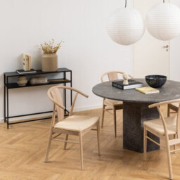 Furniture To Go Newcastle Console Table With Open Shelf In Matt Black - thumbnail 4