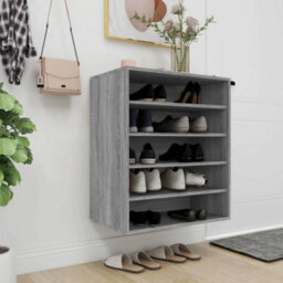 Berkfield Shoe Cabinet Grey Sonoma 60X35X70 Cm Engineered Wood - thumbnail 1