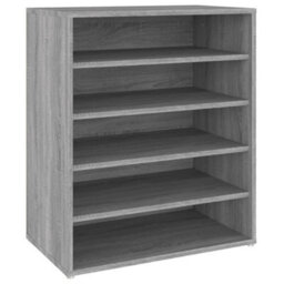 Berkfield Shoe Cabinet Grey Sonoma 60X35X70 Cm Engineered Wood - thumbnail 2