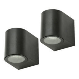 Litecraft Pack Of 2 Wye Black Outdoor Wall Lights - thumbnail 1