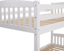 Kosy Koala Bunk Bed Kids White 3Ft With 2 Mattresses Twin Wooden Children Bedroom Furniture - thumbnail 5