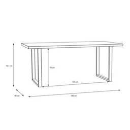 Furniture To Go Nikomedes Dining Table In Bartex Oak - thumbnail 7