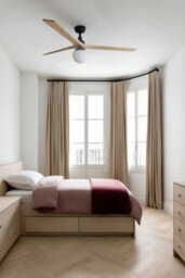 Luminosa Lighting Luminosa Klim Large Smart Ceiling Fan Black, Pine Blades, E27 Light - thumbnail 2