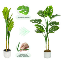 MCC Direct Artificial Plant Monstera Tree Indoor House Plant 120 Cm - thumbnail 2