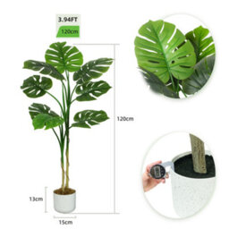 MCC Direct Artificial Plant Monstera Tree Indoor House Plant 120 Cm - thumbnail 5